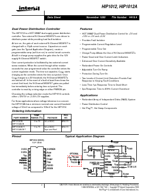 HIP1012 Datasheet PDF Intersil