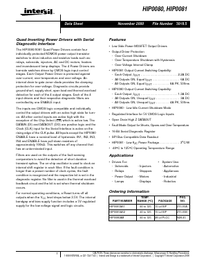 HIP0081 Datasheet PDF Intersil
