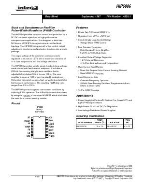 HIP6006 Datasheet PDF Intersil