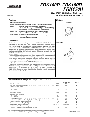 FRK150H Datasheet PDF Intersil