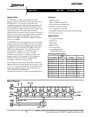 HSP43891GC-25 Datasheet PDF Intersil