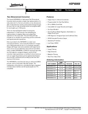 HSP48908JC-32 Datasheet PDF Intersil