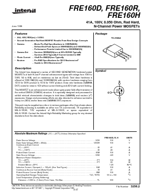 FRE160R Datasheet PDF Intersil