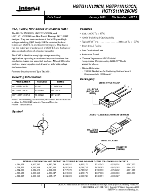 HGTG11N120CN Datasheet PDF Intersil
