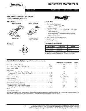HUF75637P3T Datasheet PDF Intersil