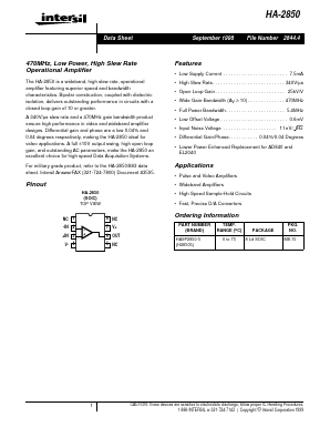 HA-2850_03 Datasheet PDF Intersil