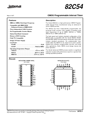 CD82C54-12 Datasheet PDF Intersil