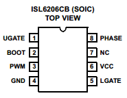 ISL6206CB Datasheet PDF Intersil
