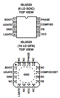 ISL6520CRZ Datasheet PDF Intersil