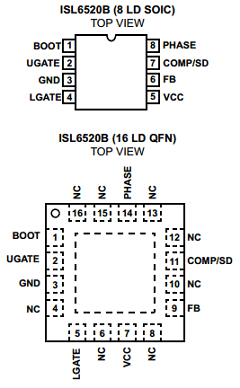 ISL6520BCR Datasheet PDF Intersil