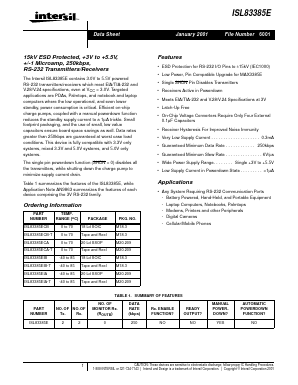 ISL83385E Datasheet PDF Intersil