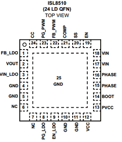 ISL8510IRZ-T Datasheet PDF Intersil