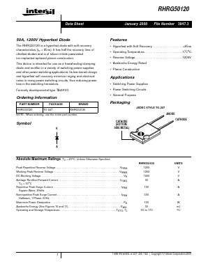 RHRG50120 Datasheet PDF Intersil