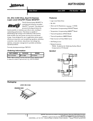 HUF76105DK8 Datasheet PDF Intersil