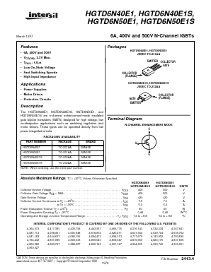 HGTD6N50E1 Datasheet PDF Intersil