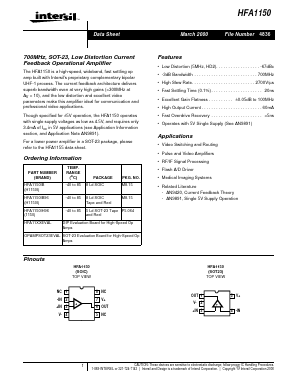 HFA1150 Datasheet PDF Intersil
