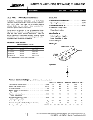 RHRU7570 Datasheet PDF Intersil