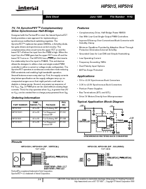 HIP5015IS1 Datasheet PDF Intersil