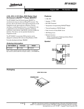 RF1K4922196 Datasheet PDF Intersil