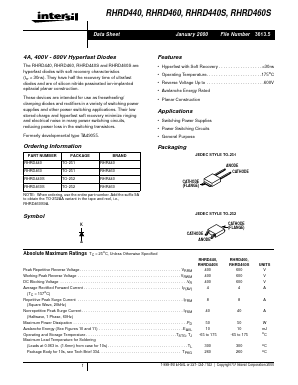 RHRD440S9A Datasheet PDF Intersil