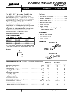 RHRD460CC Datasheet PDF Intersil