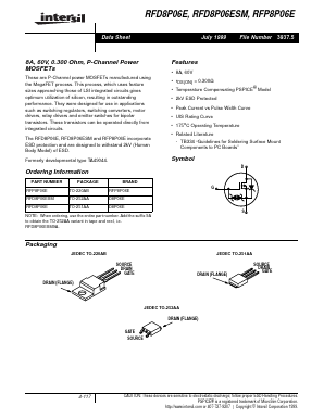 D8P06E Datasheet PDF Intersil