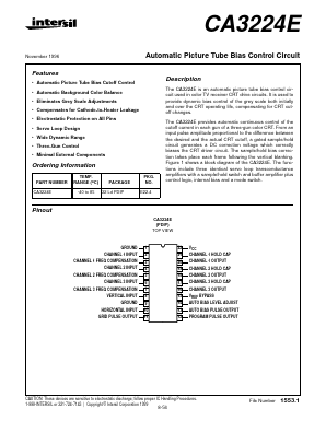 CA3224E Datasheet PDF Intersil