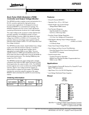 HIP6003 Datasheet PDF Intersil