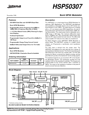 HSP50307 Datasheet PDF Intersil