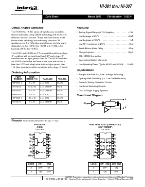 HI-303 Datasheet PDF Intersil