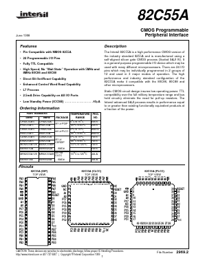 MD82C55A-5/B Datasheet PDF Intersil