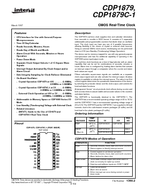 CDP1879E Datasheet PDF Intersil