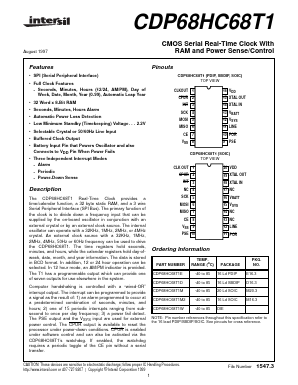 CDP68HC68T1M Datasheet PDF Intersil