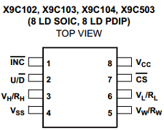 X9C102 Datasheet PDF Intersil