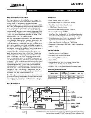 HSP50110JC-52 Datasheet PDF Intersil