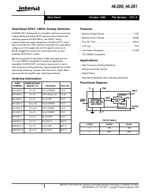 HI2-0200-5 Datasheet PDF Intersil