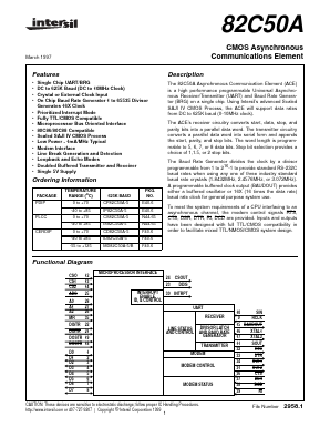 IP82C50A-5 Datasheet PDF Intersil