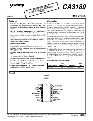 CA3189 Datasheet PDF Intersil