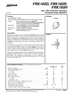 FRK160D Datasheet PDF Intersil