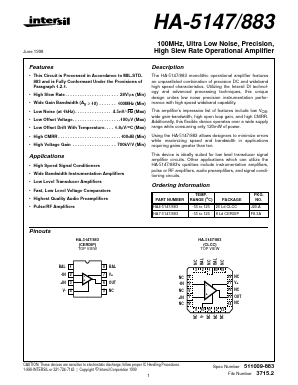 HA7-5147 Datasheet PDF Intersil