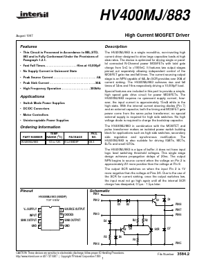 HV400MJ/883 Datasheet PDF Intersil