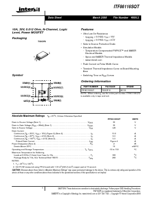 86116 Datasheet PDF Intersil