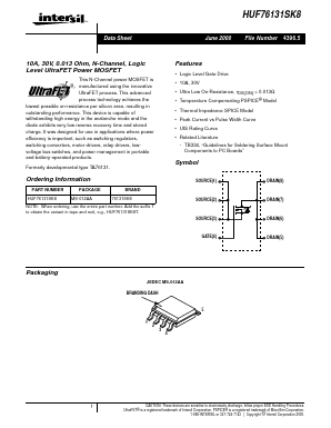 HUF76131SK8 Datasheet PDF Intersil
