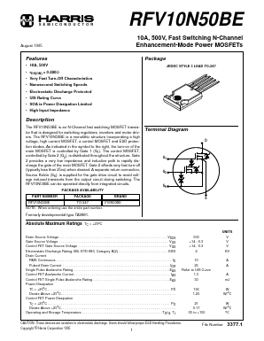 RFV10N50BE Datasheet PDF Intersil