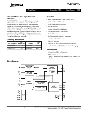 HC5503PRCM Datasheet PDF Intersil