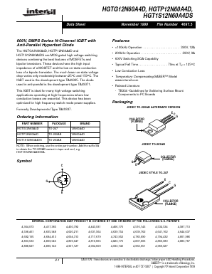 HGT1S12N60A4DS9A Datasheet PDF Intersil