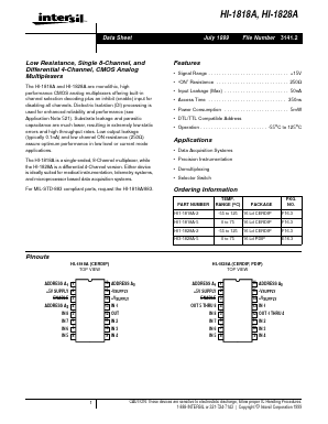 HI1-1818A-2 Datasheet PDF Intersil
