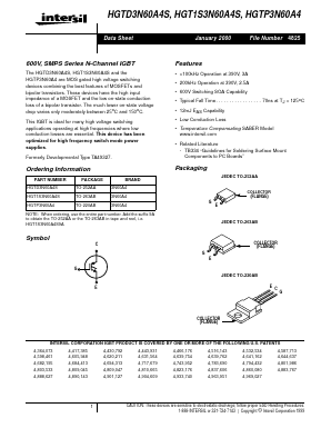 HGT1S3N60A4S Datasheet PDF Intersil