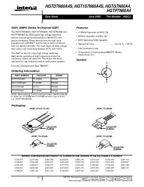 HGTP7N60A49A Datasheet PDF Intersil