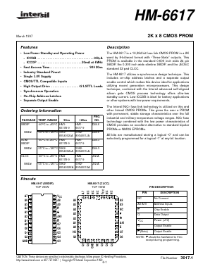 HM-6617-9 Datasheet PDF Intersil